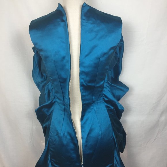 NWT Marios Schwab Satin Ruffle Rodin Dress - Picture 5 of 8